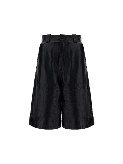 Shop Ganni Bermuda Shorts In Black