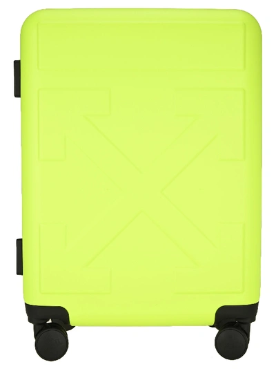 Shop Off-white Off White Quote Trolley In Neon Yellow