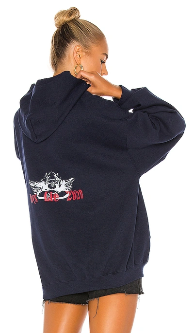 Shop Boys Lie I Am Not Where You Left Me Hoodie In Navy