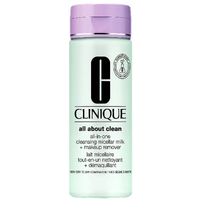 Shop Clinique All About Clean All-in-one Cleansing Micellar Milk + Makeup Remover Very Dry To Dry Combination Skin
