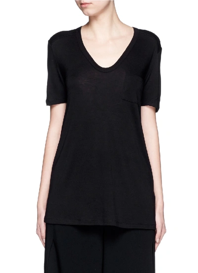Shop Alexander Wang T Rayon Jersey T-shirt In Black