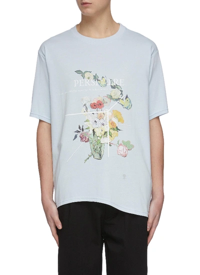 Shop Indice Studio Floral Print T-shirt In Blue