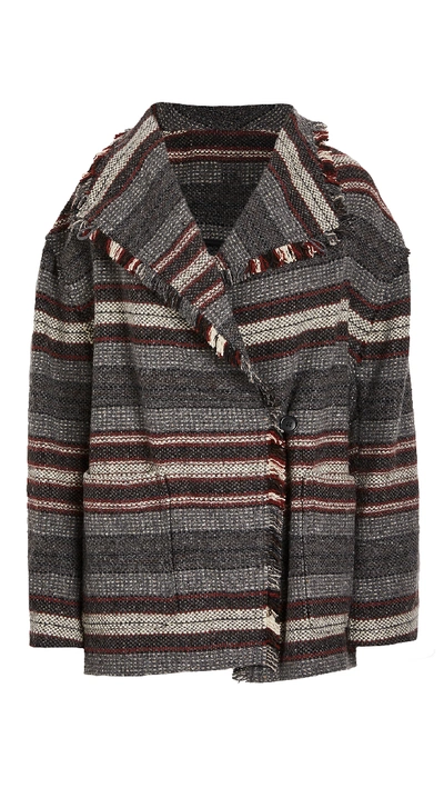 Shop Isabel Marant Étoile Josia Coat In Grey