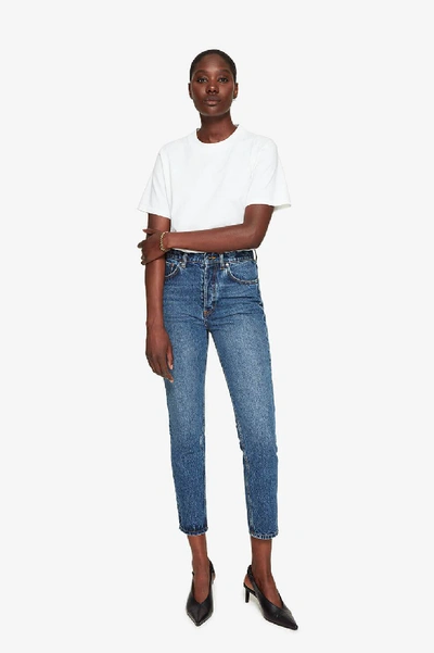 Shop Anine Bing Sonya Jean In Mid Indigo