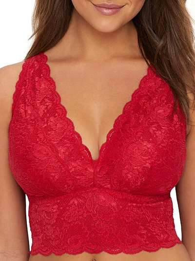 Shop Cosabella Never Say Never Curvy Longline Bralette In Mystic Red