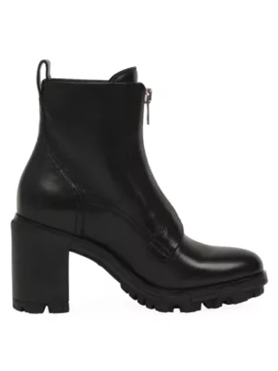 Shop Rag & Bone Women's Shiloh Zip Leather Combat Boots In Black