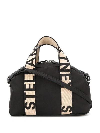 Shop Stella Mccartney Mini Logo-strap Holdall In Black