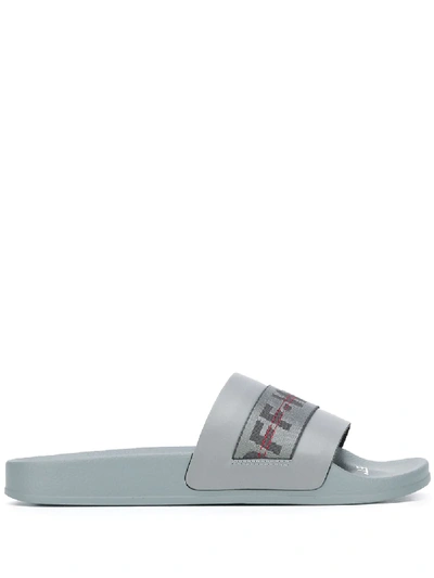 Shop Off-white Industrial Tonal Slides In Grey