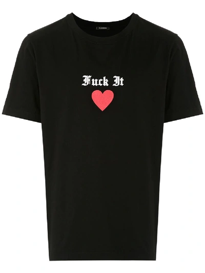 Shop À La Garçonne Fuck It Print T-shirt In Black