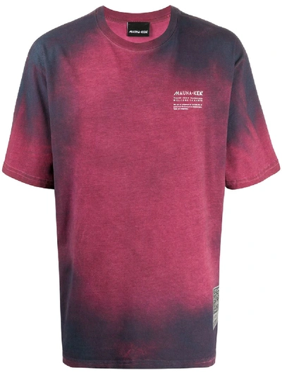 Shop Mauna Kea Two-tone Tie-dye Logo Print T-shirt In Purple