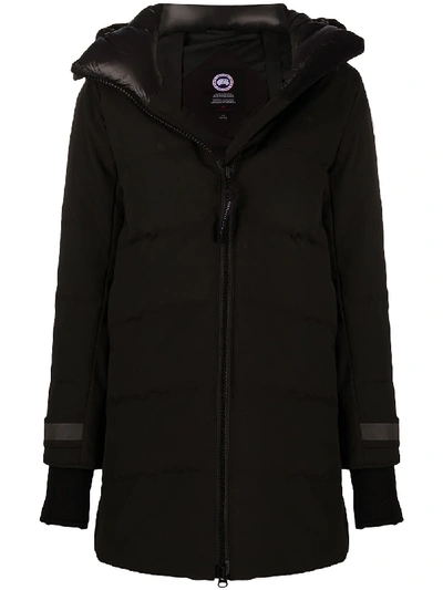 Shop Canada Goose Merritt Hooded Parka Coat In Black