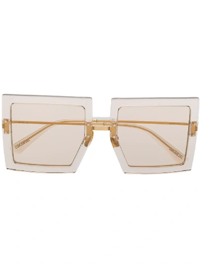 Shop Jacquemus Les Lunettes Carrées Maxi Sunglasses In Neutrals