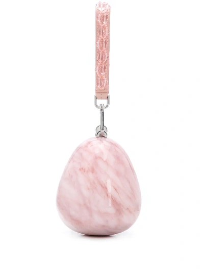 Shop Simone Rocha Pearl Egg Bracelet Bag In Pink