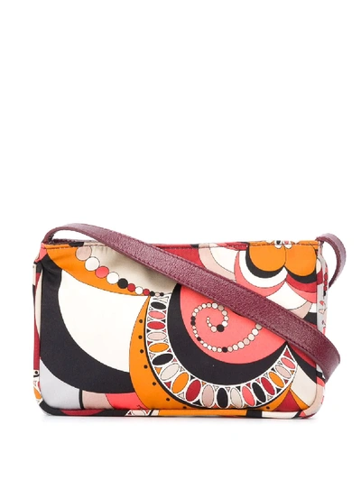 Pre-owned Emilio Pucci 2000s Abstract Print Mini Bag In Red