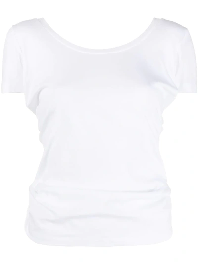 Shop Jacquemus Le T-shirt Sprezza Knotted T-shirt In White