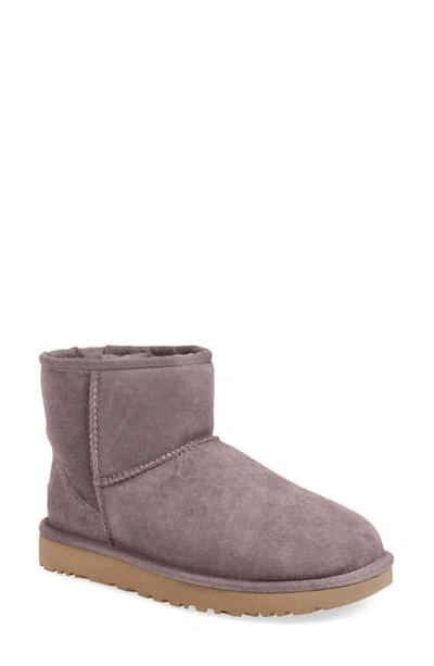 Ugg Classic Mini Ii Genuine Shearling Lined Boot In Stormy Grey Suede |  ModeSens