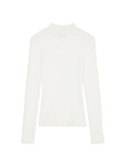 Shop Theory Leenda Mockneck Sweater In White
