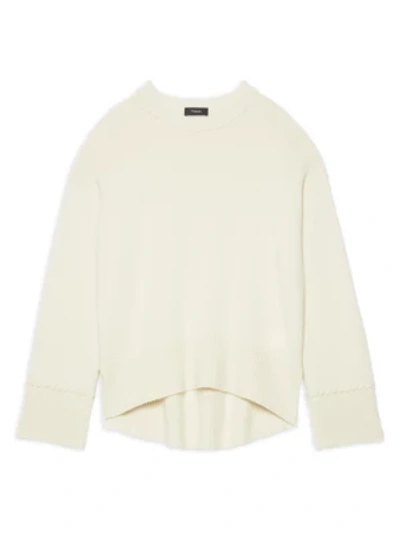 Shop Theory Women's Karenia Cashmere Sweater In Ivory