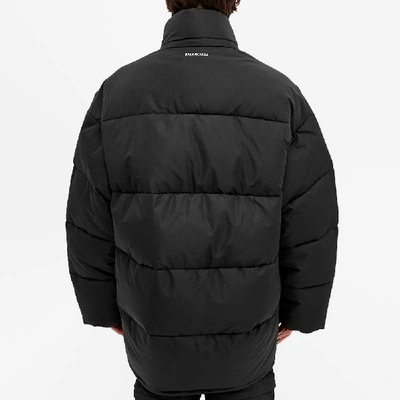 Shop Balenciaga C Shape Puffer Jacket In Black