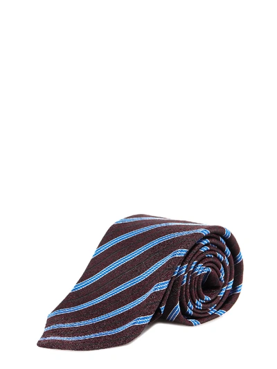 Shop Kiton Tie In Brown