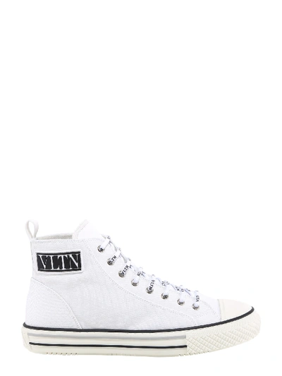 Shop Valentino Vltn High-top Sneakers In White