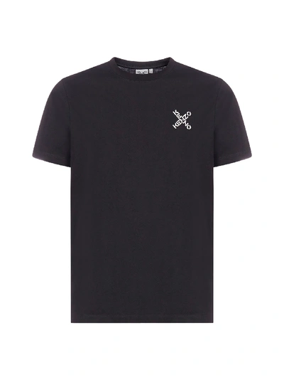 Shop Kenzo Logo Cotton T-shirt In Noir