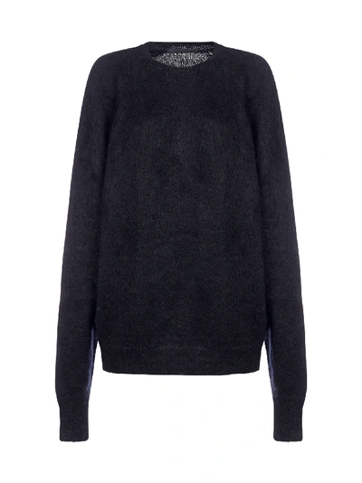 Shop Haider Ackermann Merino Wool Oversized Sweater In Kidtop Black