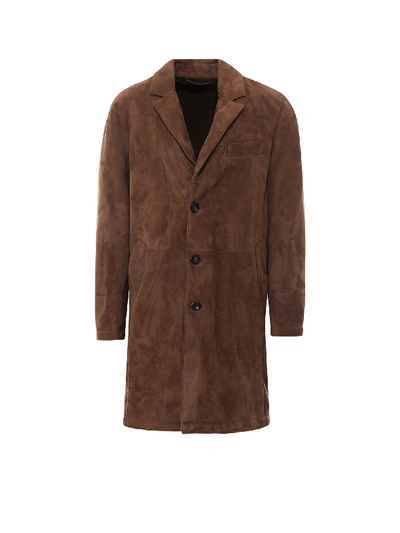 Shop Ajmone Coat In Brown