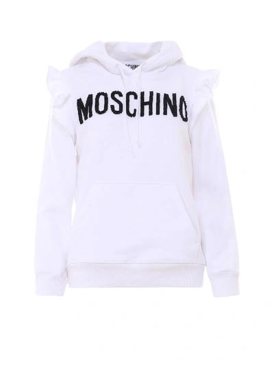 Shop Moschino Sweatshirt In White