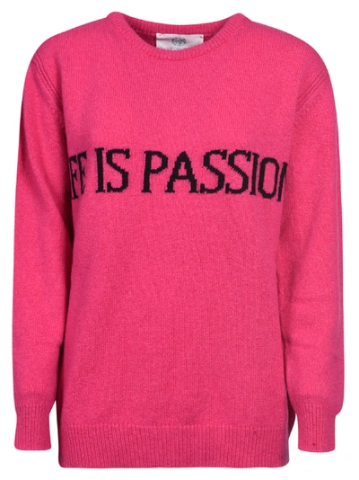 Shop Alberta Ferretti Life Is Passion Sweater In Fuchsia