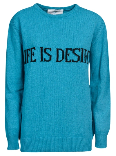 Shop Alberta Ferretti Life Is Desire Sweater In Turchese