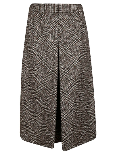 Shop Dolce & Gabbana Diamond Checked Flared Skirt