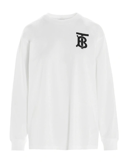 Shop Burberry Atherton T-shirt In White