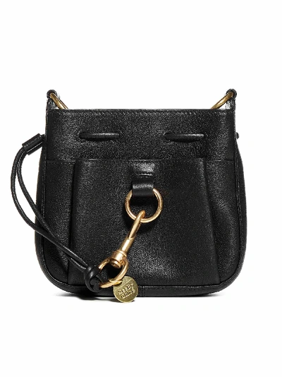 Shop See By Chloé Tony Small Leather Bucket Bag In Black