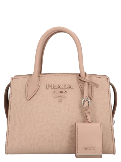 Shop Prada Monochrome Bag In Pink