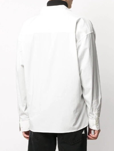 Shop Ambush Kimono-style Wrap Shirt In White