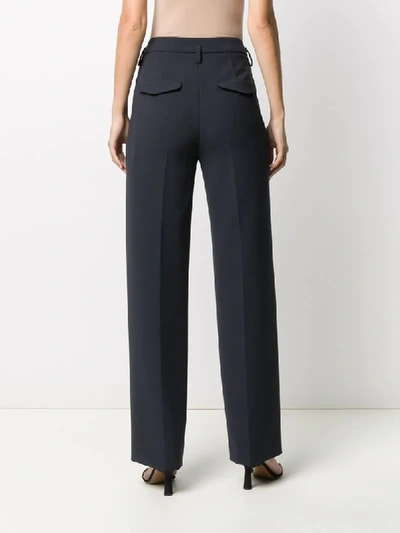 Shop Luisa Cerano Straight-leg Tailored Trousers In Blue