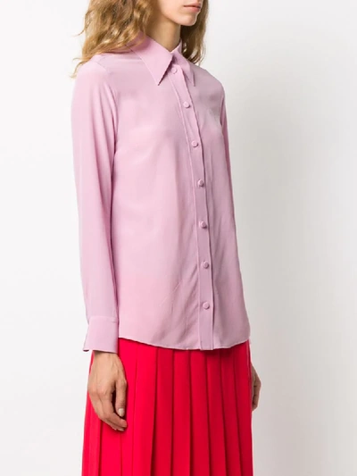 Shop Gucci Crêpe De Chine Silk Shirt In Pink