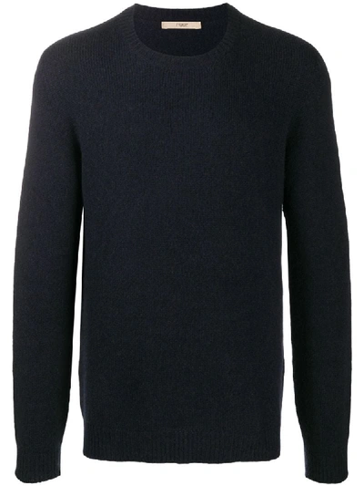 Shop Nuur Long-sleeve Fitted Jumper In Blue