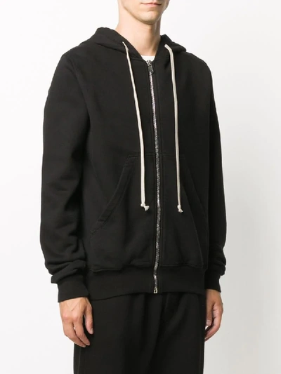 Shop Rick Owens Drkshdw Zipped Drawstring Hoodie In Black