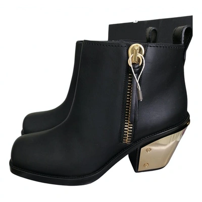 Pre-owned Giuseppe Zanotti Black Leather Ankle Boots