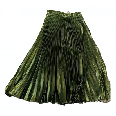 Pre-owned Gucci Green Silk Skirt
