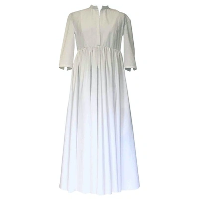 Pre-owned Jil Sander White Cotton Dress