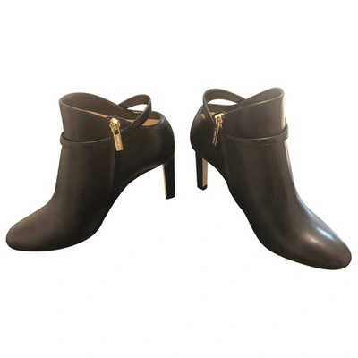 Pre-owned Jimmy Choo Black Leather Ankle Boots