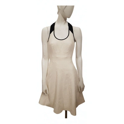 Pre-owned Karen Millen Mid-length Dress In White