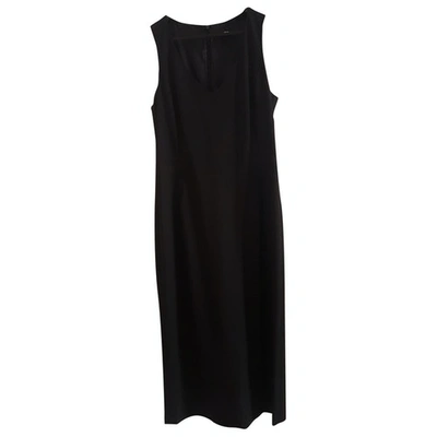 Pre-owned Hugo Boss Wool Mid-length Dress In Black