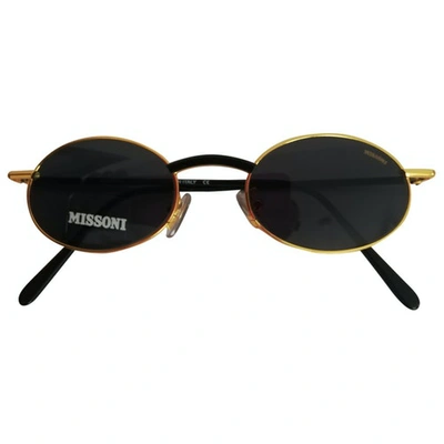Pre-owned Missoni Gold Metal Sunglasses