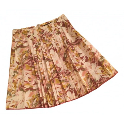 Pre-owned Max Mara Beige Cotton Skirt