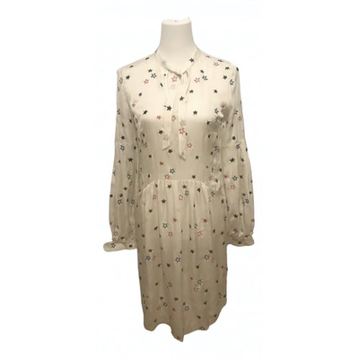 Pre-owned Matthew Williamson Silk Mid-length Dress In White
