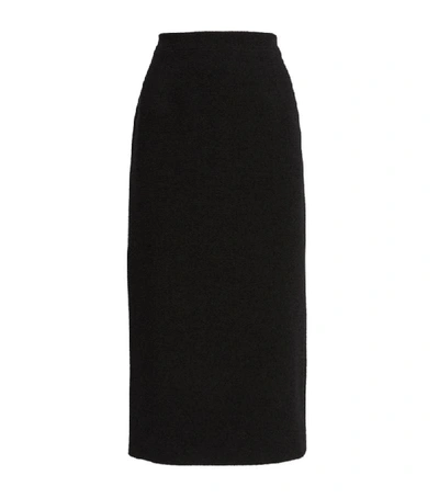 Shop Alessandra Rich Tweed Midi Pencil Skirt